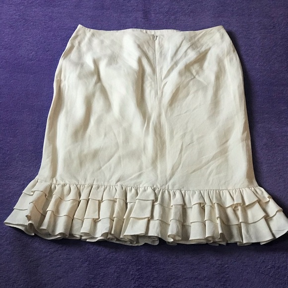 Lauren Ralph Lauren Silk/Linen Ruffle Skirt - Picture 4 of 8